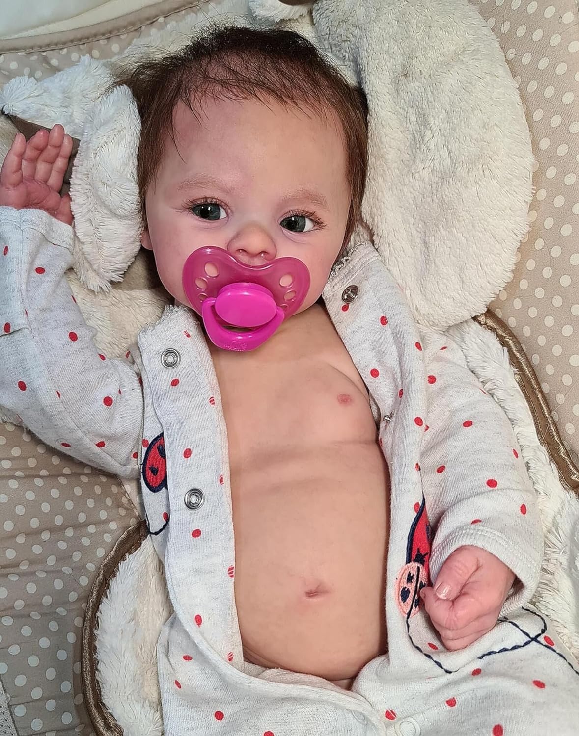 Лялька Zero pam Reborn Baby 45 см Повносиліконова Лялька Немовля Дівчинка з Блакитними Очима, фото №4