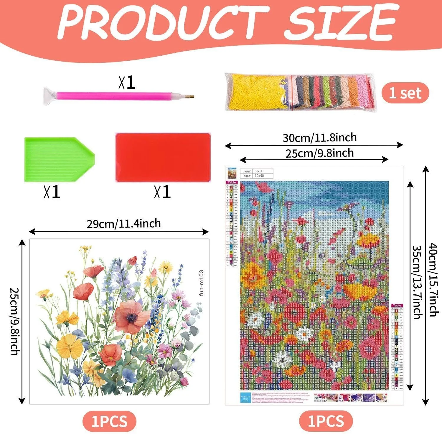 Набір декоративних наклейок Floral Ornaments DIY Стрази Блискучі, фото №1