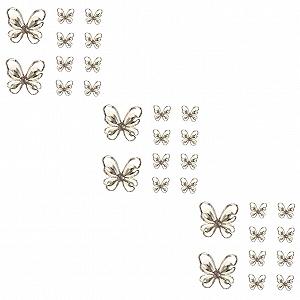 Стразы для ногтей Healvian Бабочка Кошачий глаз 30 шт. - Фото 1