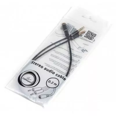 Кабель мультимедийный Jack 3.5mm F to 2 x M Cablexpert (CCA-418M), фото №2