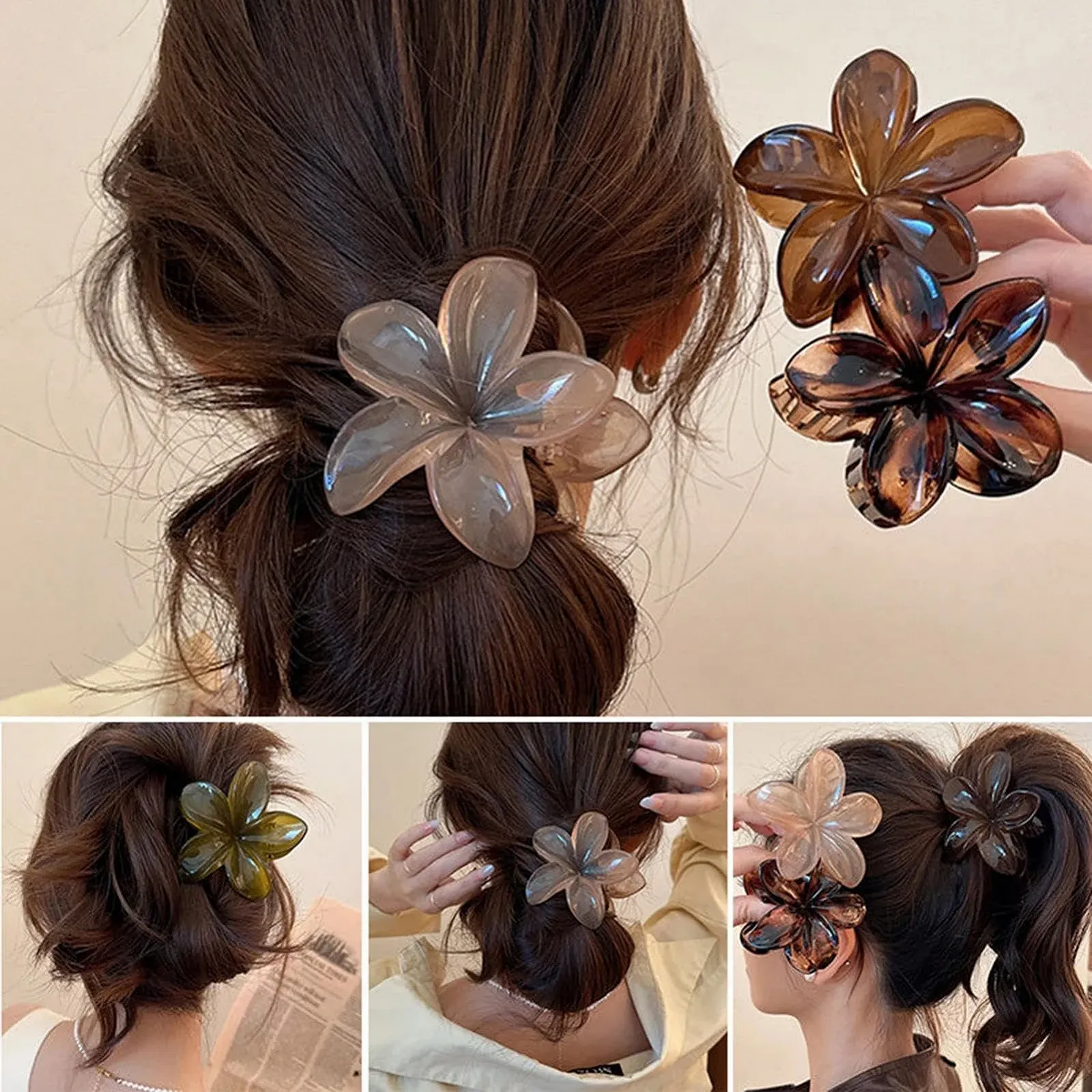 Краб для волосся Квітка Ретро Стиль 6шт, фото №4 Краб для волосся Квітка Ретро Стиль 6шт, фото №4