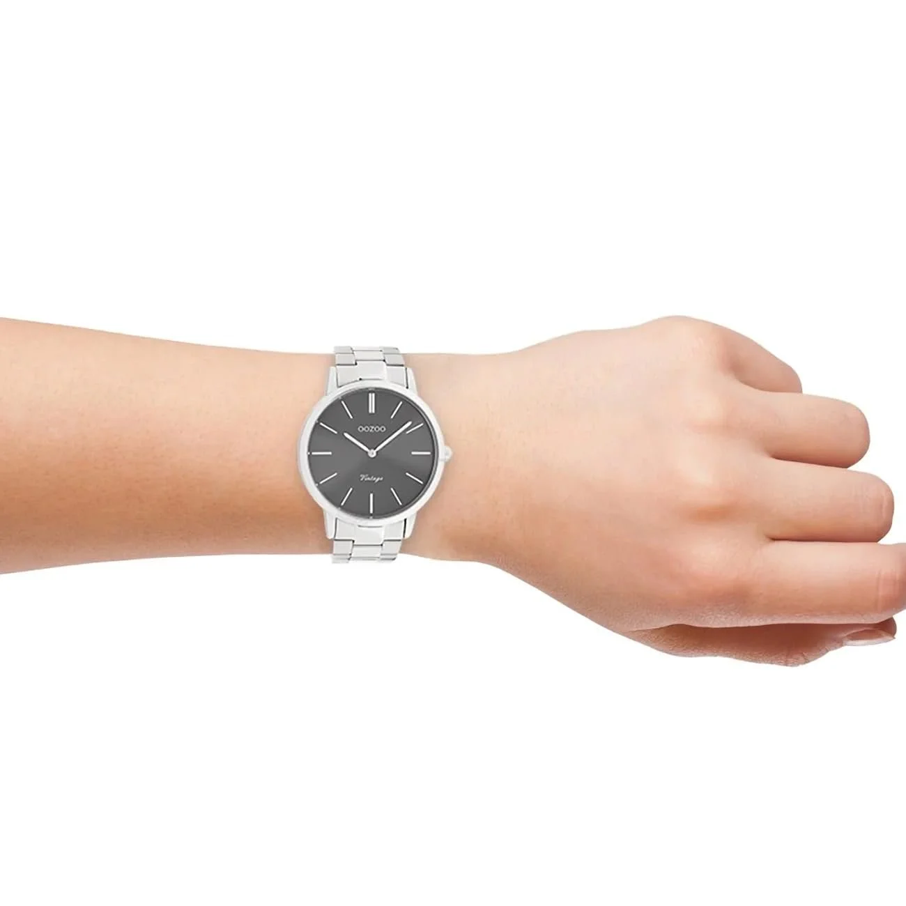 Годинник чоловічий Oozoo Vintage з браслетом з нержавіючої сталі Flat 42 мм, фото №4