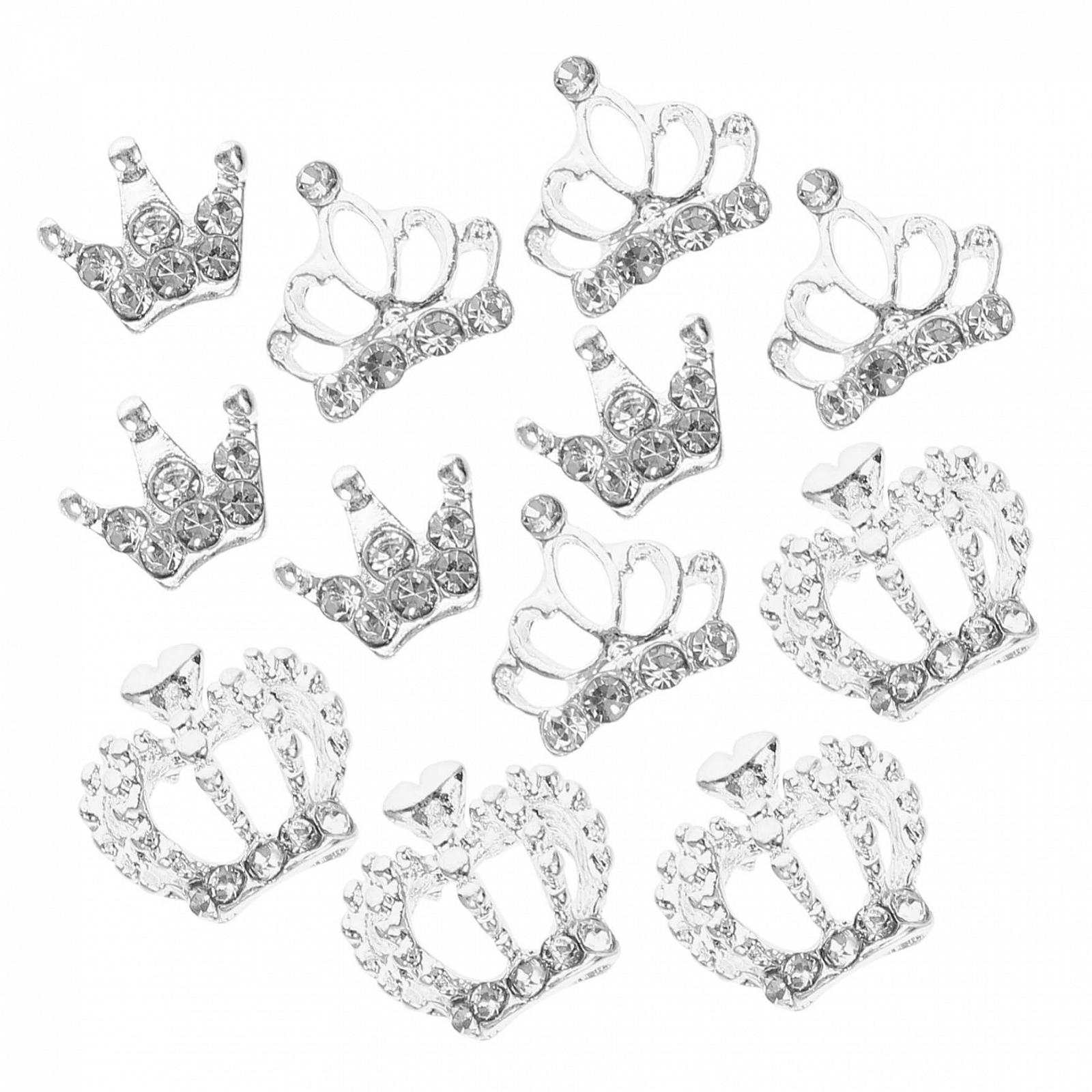 Прикраса для нігтів Корона WOONEKY . Блискітки, фольга, стрази, 3D, сплав, фото №1