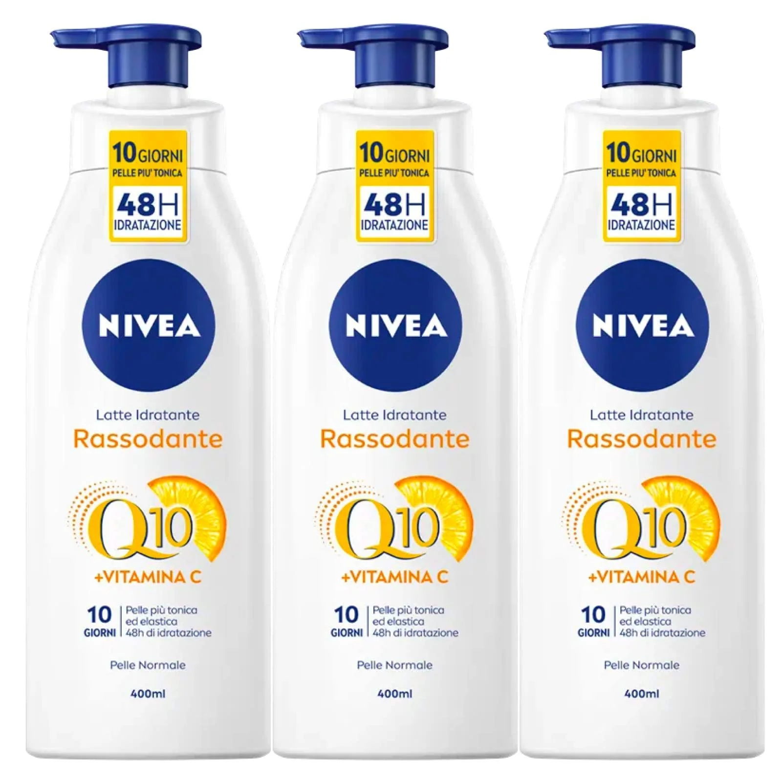 Молочко для тіла Nivea Q10 Зволожувальне Вітамін C Зміцнюючий ефект, Еластичність, Живлення, Антиоксидант, 48 годин, фото №1