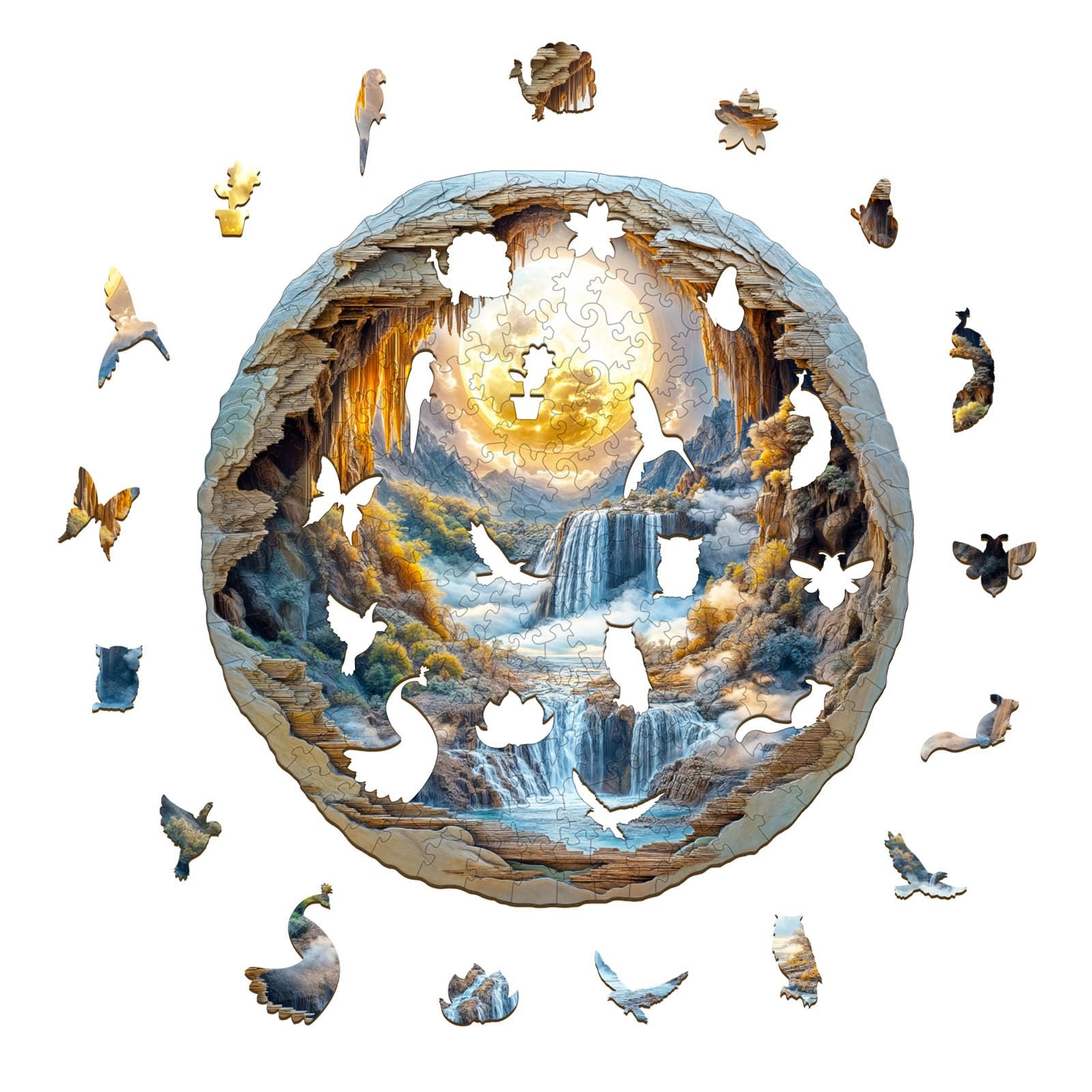 Деревянный пазл Wonders in the Moonlight 34 x 33.2 см 300 элементов, фото №2