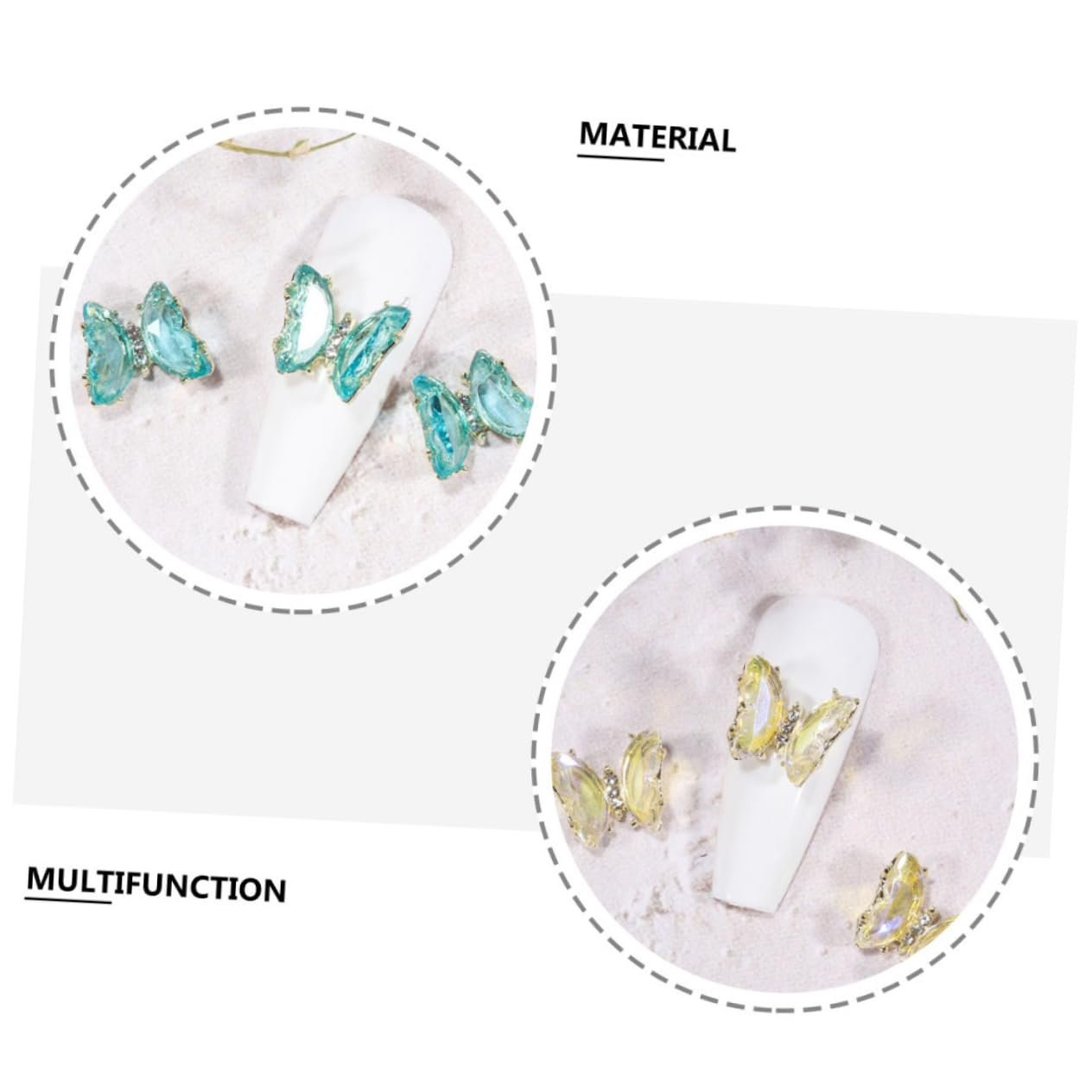 Украшения для ногтей Бабочка WOONEKY 3D 13шт, фото №7