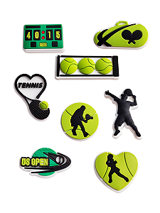 Джибитсы спорт теннис ракетка sport tennis Jibbitz 8 шт аксессуары крокс украшение Dz_151_1 - Фото 1