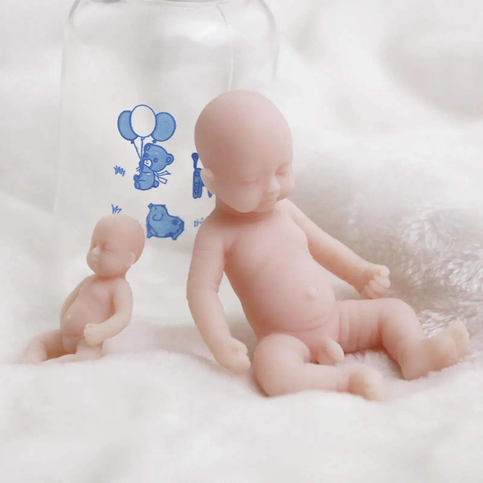Лялька COSDOLL Reborn Baby Повністю Силіконова Реалістична Дитяча Близнюки 5 см і 10 см, фото №1