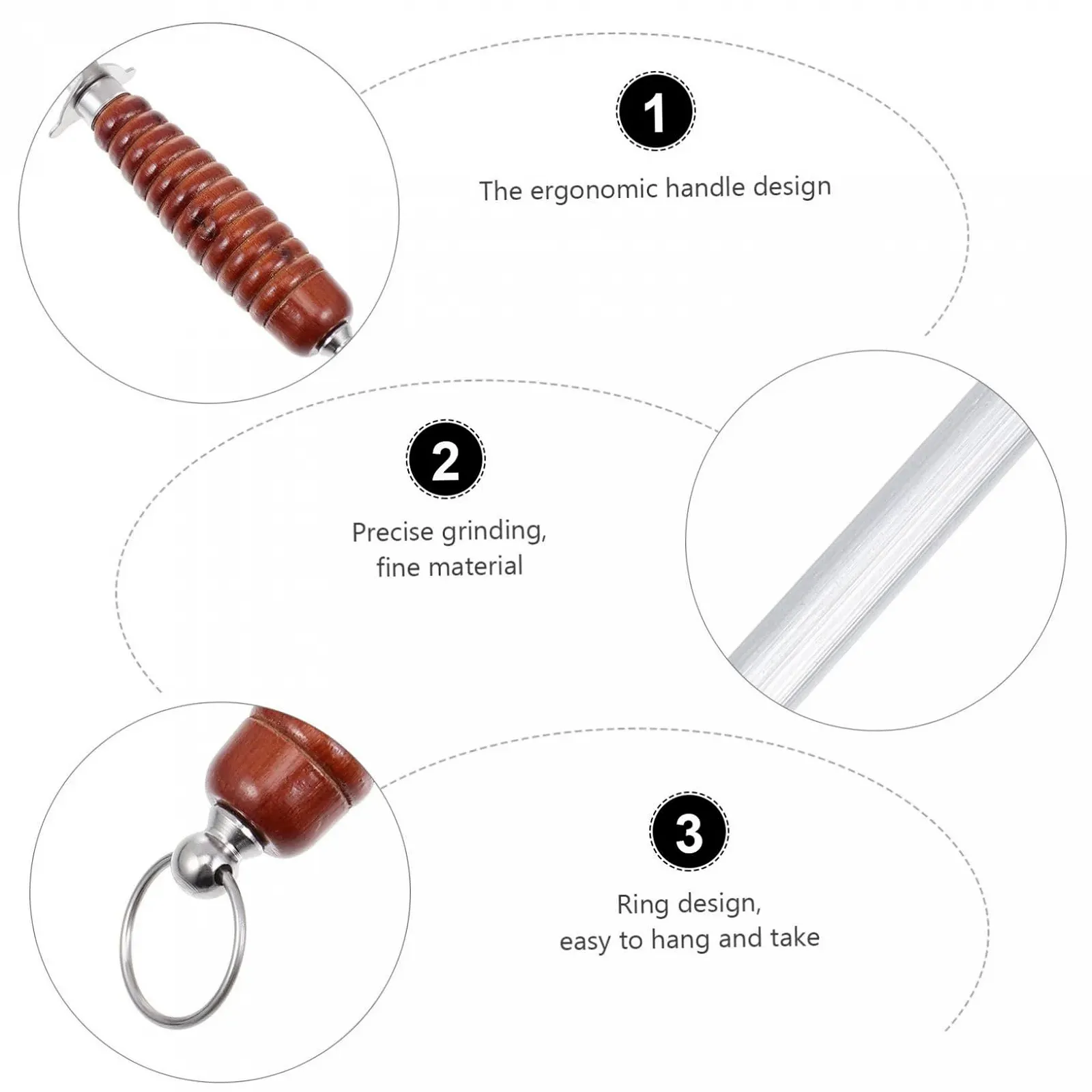 Мусат Mobestech стальной с деревянной ручкой, фото №7