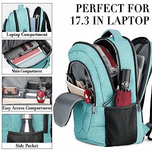 Рюкзак для ноутбука BIKROD 17.3" Водонепроникний з USB портом Чорний synthetic.ua - Фото 1