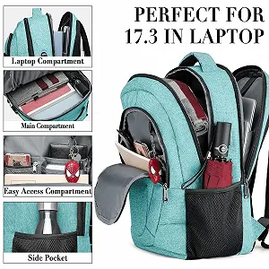 Рюкзак для ноутбука BIKROD 17.3" Водонепроникний з USB портом Чорний synthetic.ua - Фото 1