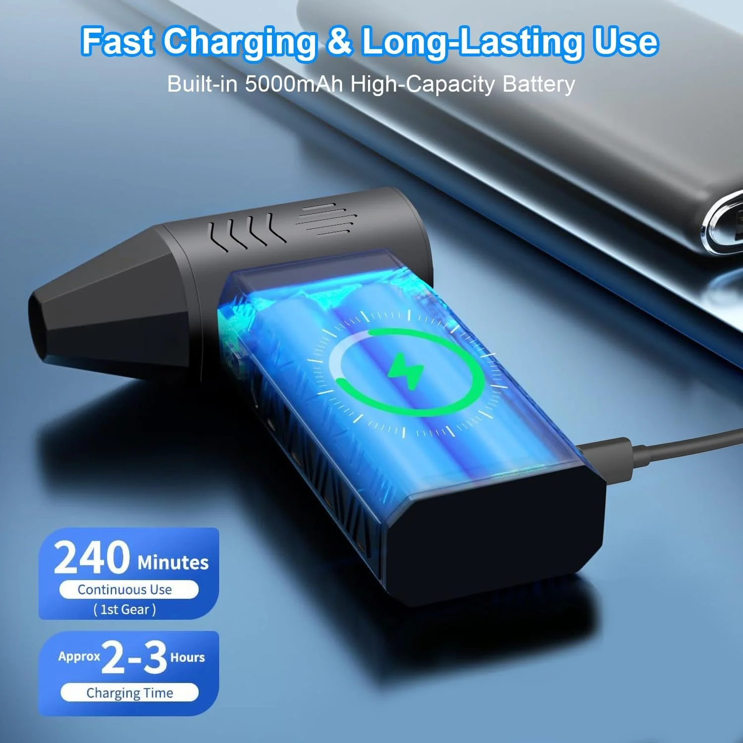 Электрический очиститель воздуха 3-скоростной 100000 RPM Cordless, фото №6