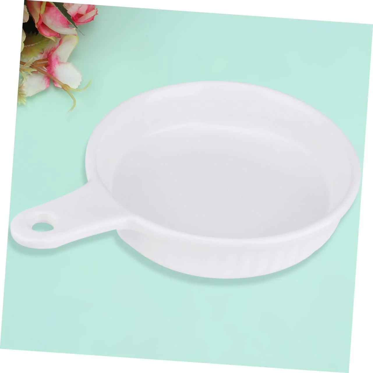 Форма для запікання VALICLUD Кругла З ручкою Термостійка White, фото №5 Форма для запікання VALICLUD Кругла З ручкою Термостійка White, фото №5