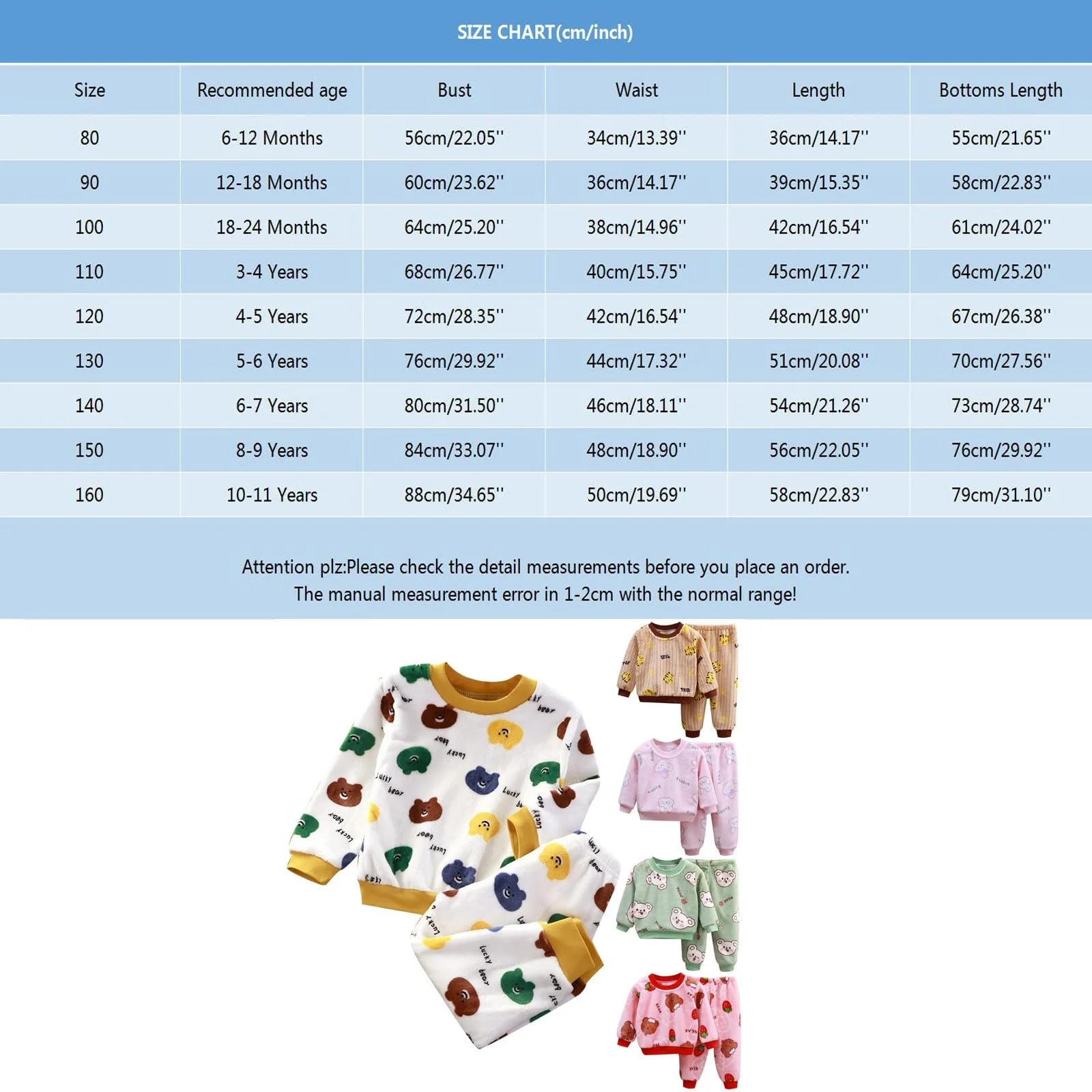 Дитячий флісовий піжамний комплект: кофта з круглим вирізом, довгі штани, фото №3 Дитячий флісовий піжамний комплект: кофта з круглим вирізом, довгі штани, фото №3