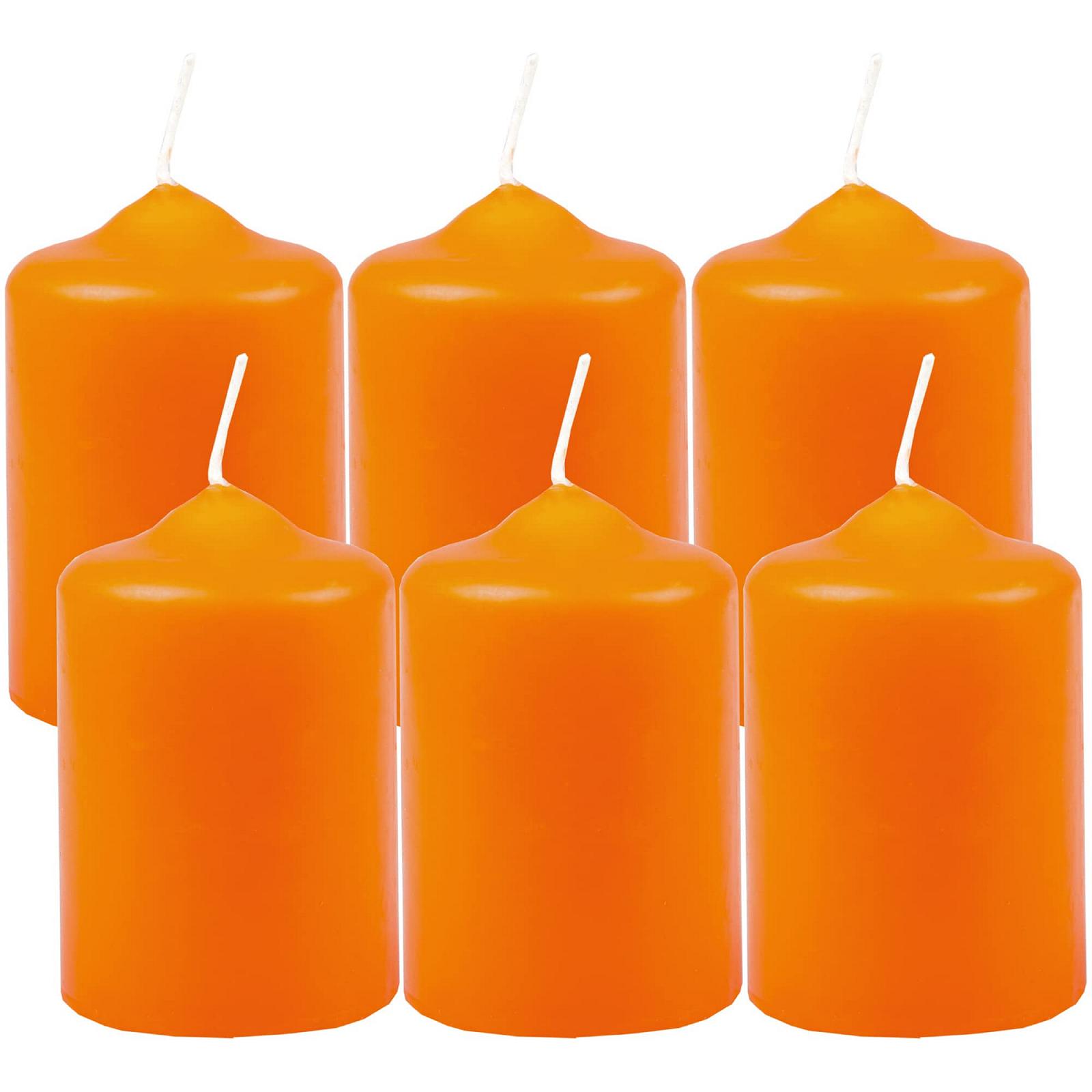 Свічки Wax Pillar Candles Оранжеві Діаметр 4 см х 6 см (упаковка 12 шт.), фото №2 Свічки Wax Pillar Candles Оранжеві Діаметр 4 см х 6 см (упаковка 12 шт.), фото №2