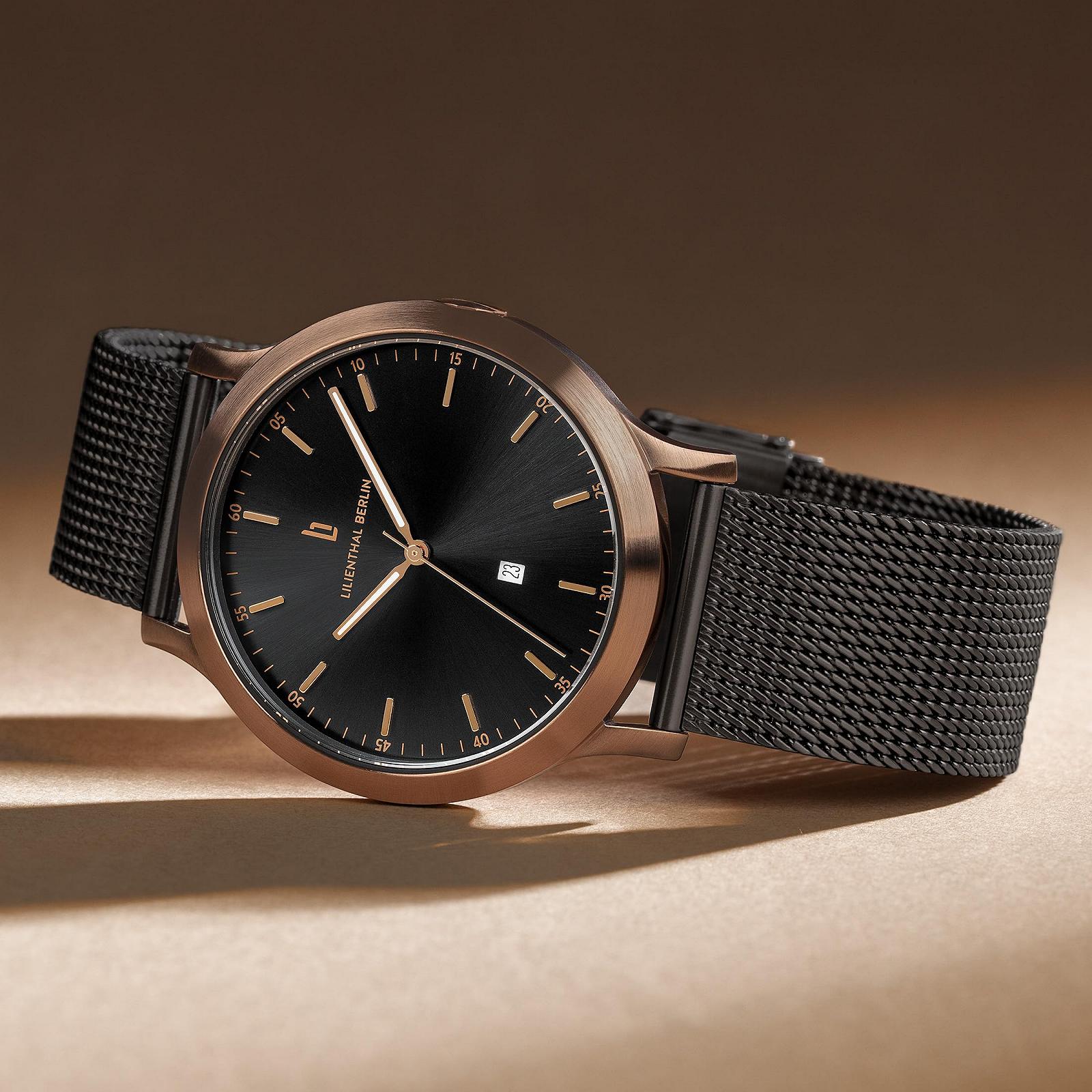 Часы Lilienthal Berlin Huxley Мужские Бронза 316L Нержавеющая сталь Кварцевый 40mm, фото №2