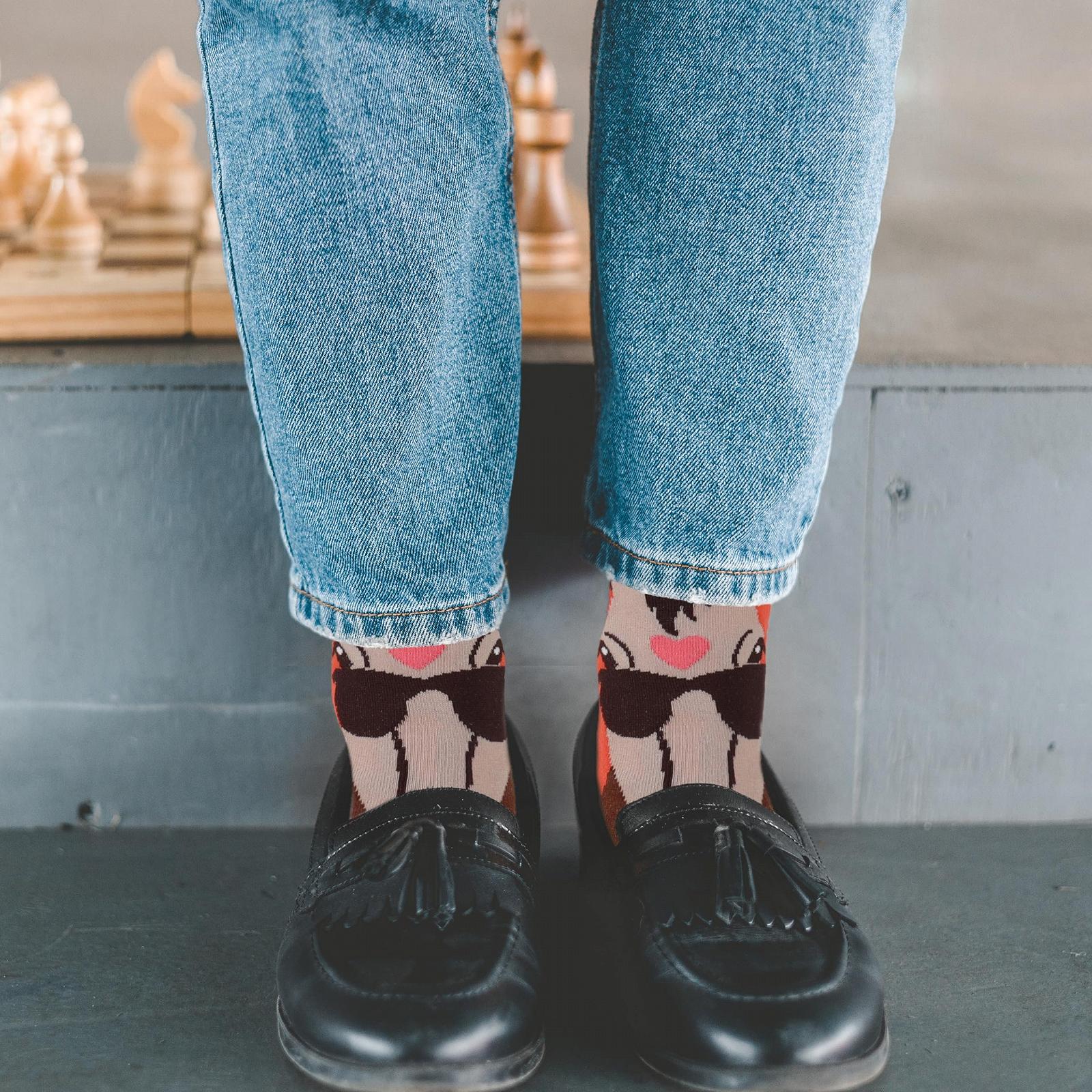 Носки Jeasona Женские 5 пар Размер 35-42 Цветные Хлопковые С Животным Принтом Милые, фото №5