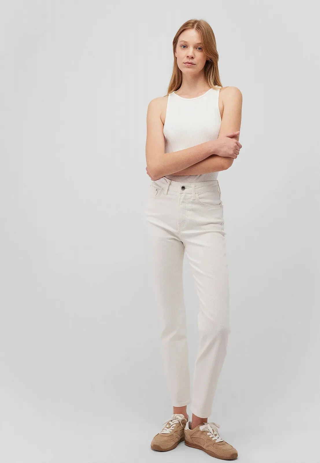 Женские джинсовые штаны MAVI STACY Off White Spring Str - XL, фото №1