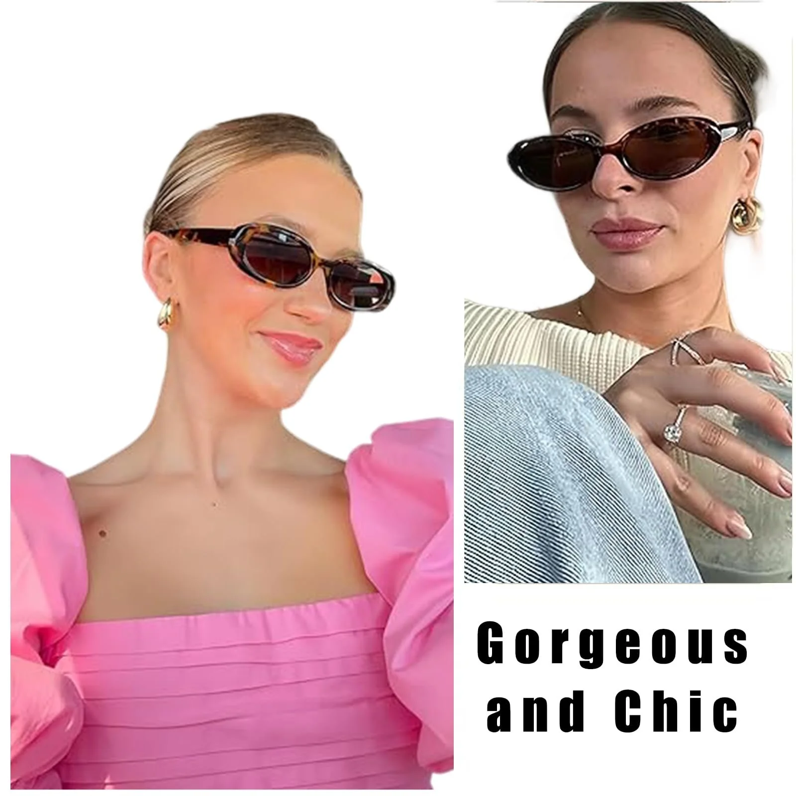 Сонцезахисні Окуляри Овальні FeiOne 2шт Різнокольорові, фото №3 Сонцезахисні Окуляри Овальні FeiOne 2шт Різнокольорові, фото №3