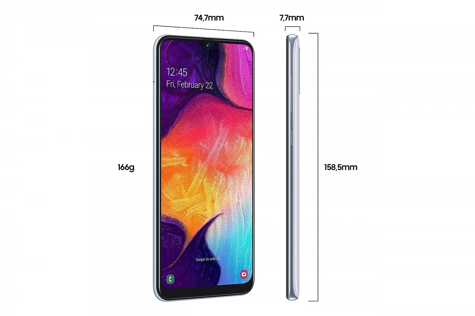 Смартфон Samsung Galaxy A50 16.3 см/6.4 дюйма 128 GB 4 GB RAM Белый, фото №4