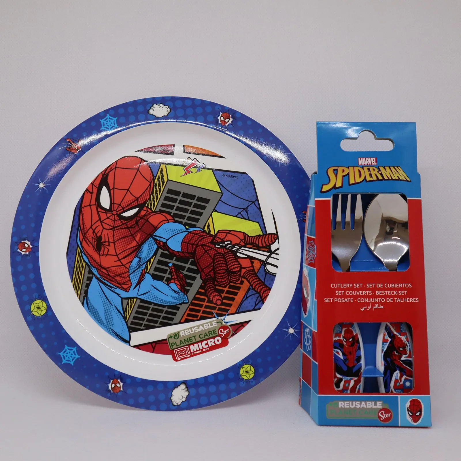 Набор детской посуды Sorrisini Spiderman, фото №2 Набор детской посуды Sorrisini Spiderman, фото №2