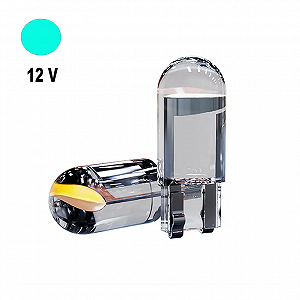 Автолампа Terra T10 W5W коколь W2.1x9.5d, COB скляний блакитний 12 В synthetic.ua - Фото 1