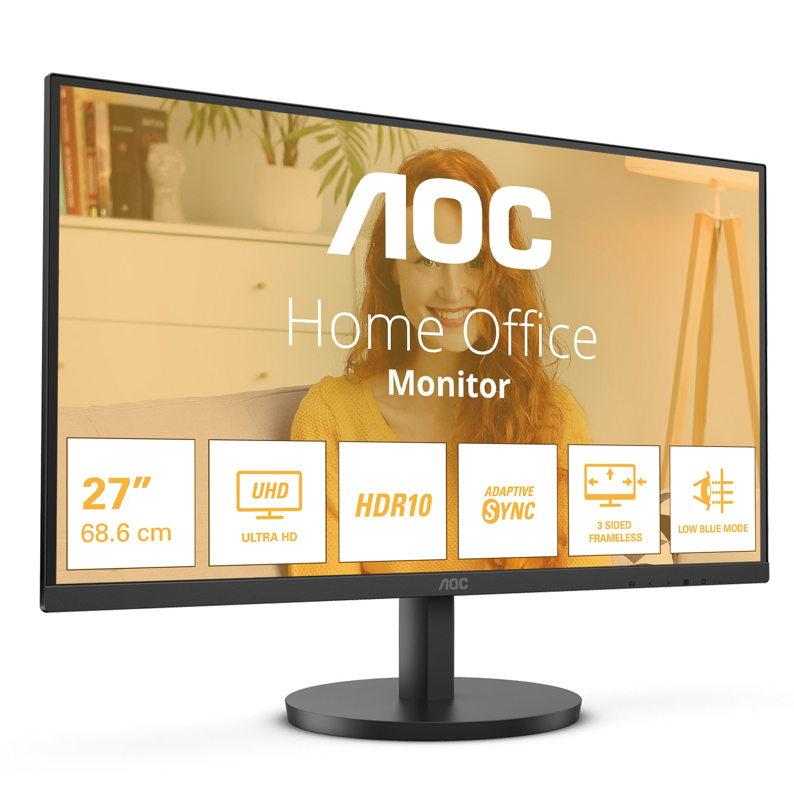 Монитор 27" AOC U27B3M 4K VA 60 Гц, фото №2