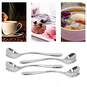 Ложка Серце Brandless нержавіюча сталь сріблястий, набір 4 шт. synthetic.ua - Фото 1