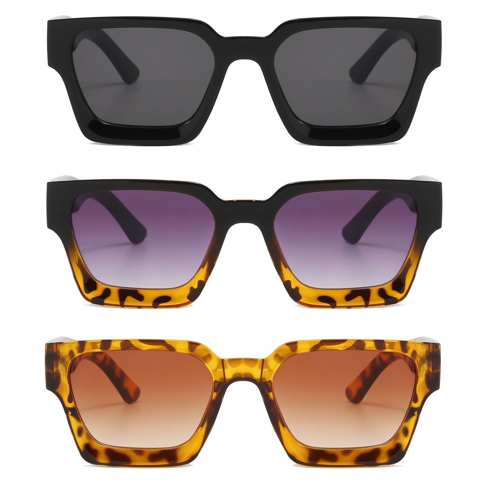 Сонцезахисні окуляри YAMEIZE Прямокутні Квадратні Вінтажні 90-х, фото №3