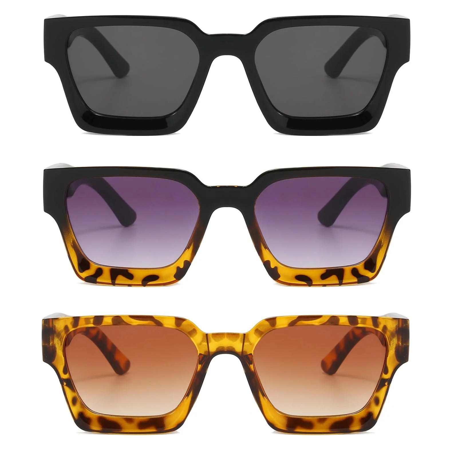 Солнцезащитные очки YAMEIZE Прямоугольные Квадратные Винтажные 90-х, фото №3