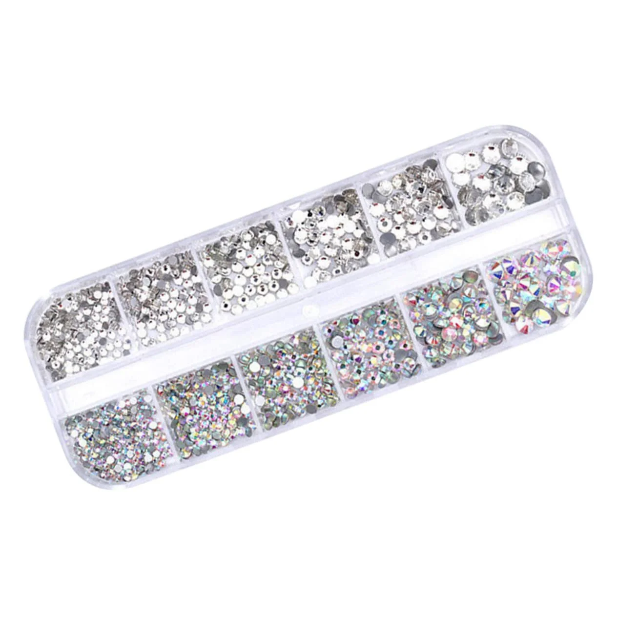 Стразы Плоские MAGICLULU Набор 2 шт 12 Растров 350 шт Многоцветные, фото №7