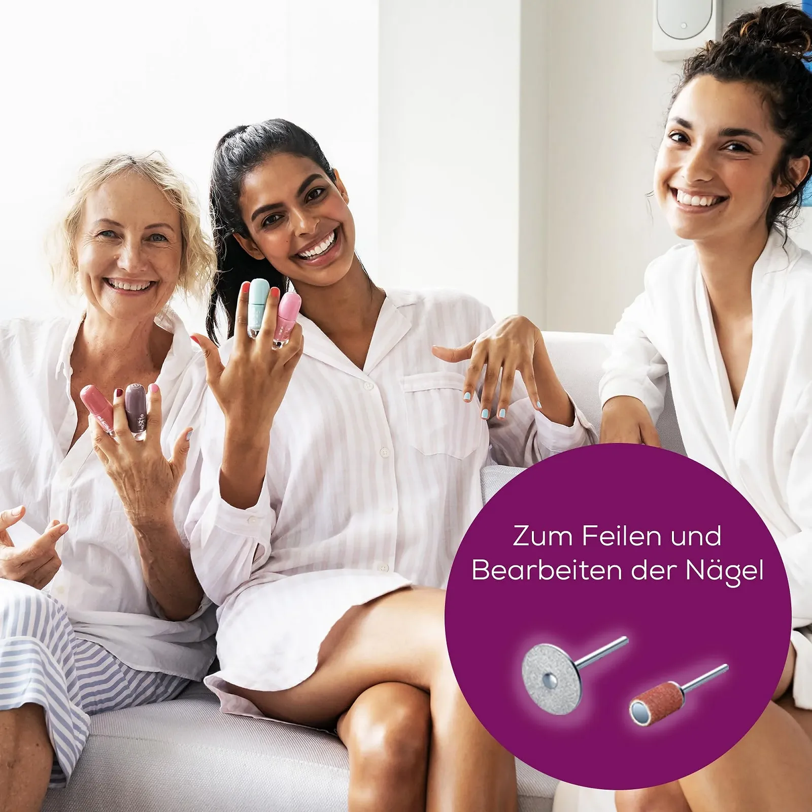 Набір змінних насадок для манікюру та педикюру Beurer MP 52, 6 шт, сапфір, фото №3