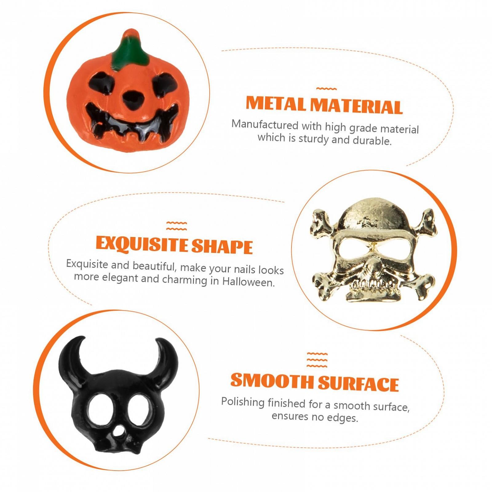 Украшения для ногтей Healeved, 100 шт., Хэллоуин, фото №6