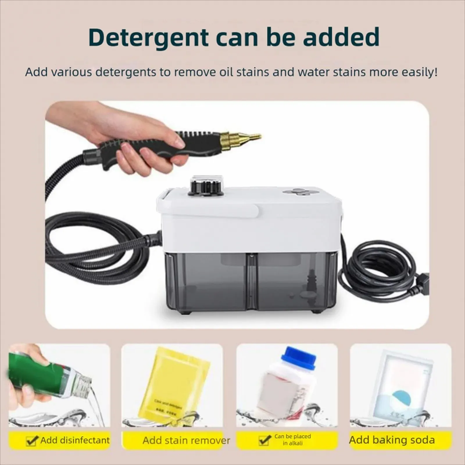 Пароочисник HEEPDD 1950 Вт 3 бар 1.68 л, фото №2