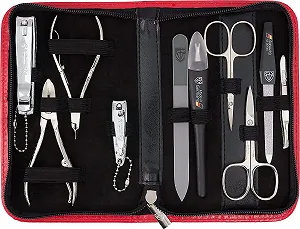 Набор для маникюра и педикюра DREI SCHWERTER Spezia 10 предметов, красный - Фото 1