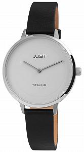 Женские часы Just Liena JU10187 Кожаный ремешок Титановый корпус Диаметр 36 мм Титановая застежка Аналоговый Кварц - Фото 1