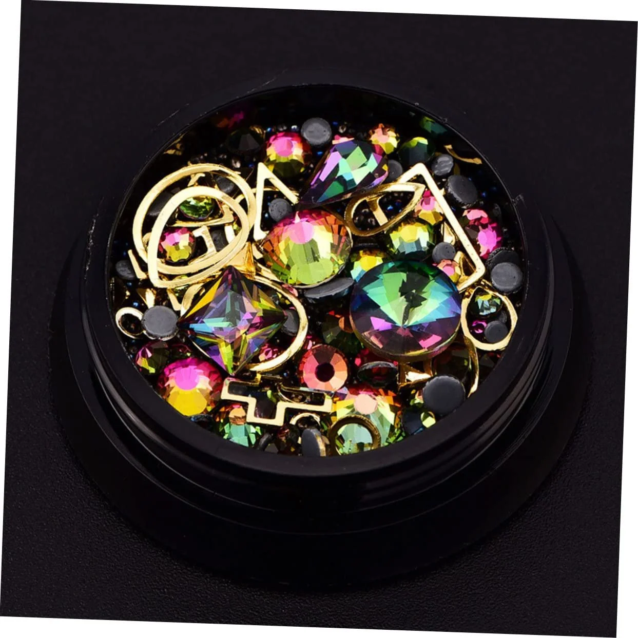 Стразы POPETPOP, набор 4 шт., драгоценные камни для ногтей, бриллиантовые шармы, наклейки для ногтей, плоские стразы для ногтей, изготовление ювелирных изделий, фото №5