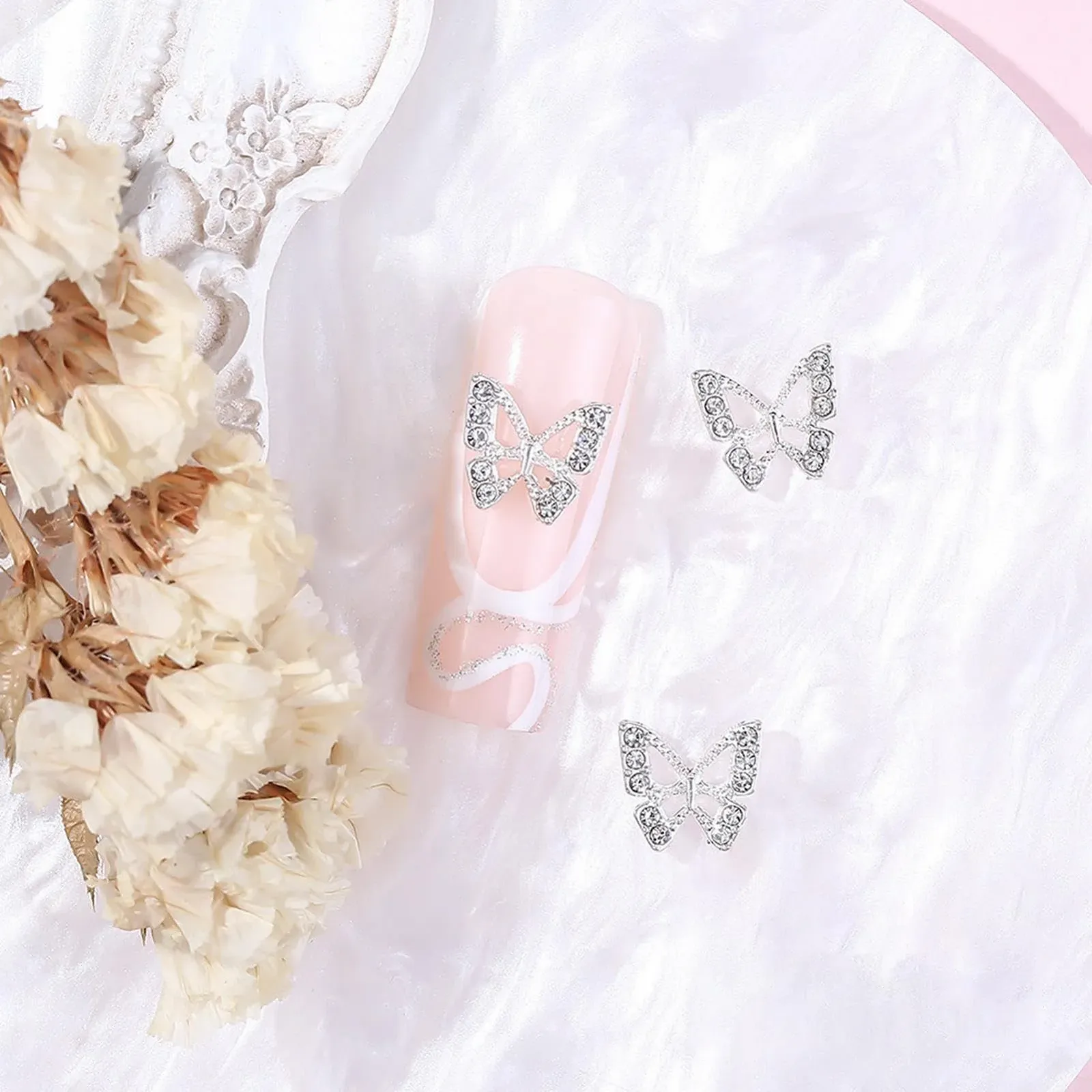 Стразы для ногтей Блестящие бабочки Аксессуары, украшения для маникюра для женщин, декор, изделия, ювелирные изделия, фото №6