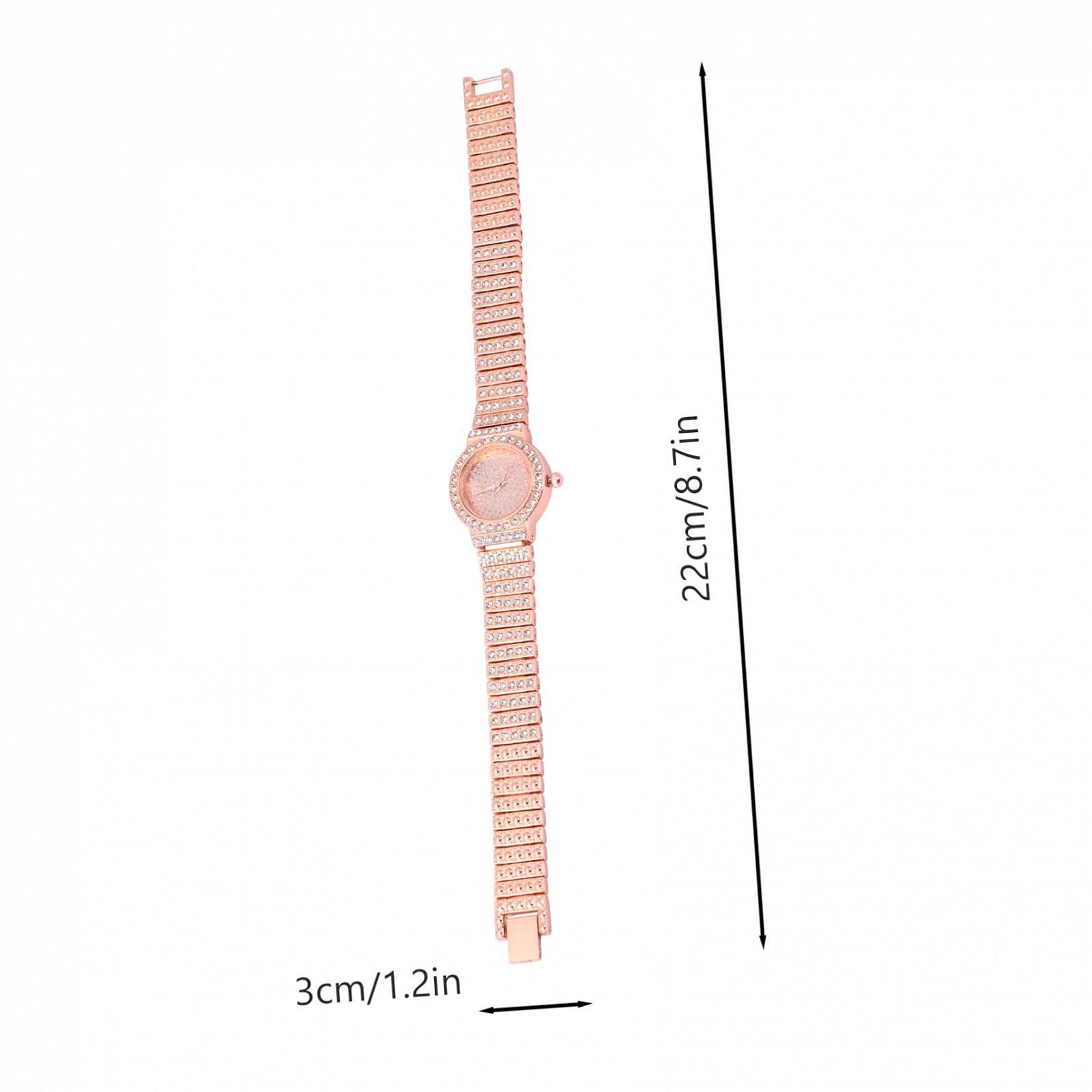 Часы Женские LIFKOME Инкрустированные Бриллиантами Стальной Ремешок Золотой, фото №2