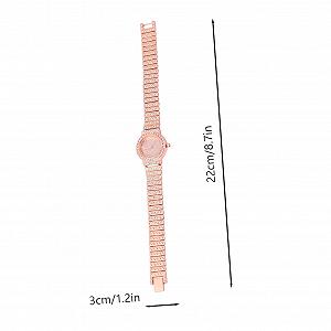 Часы Женские LIFKOME Инкрустированные Бриллиантами Стальной Ремешок Золотой synthetic.ua - Фото 1