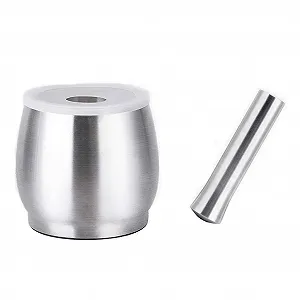 Ступка з товкачем,  з нержавіючої сталі - Фото 1