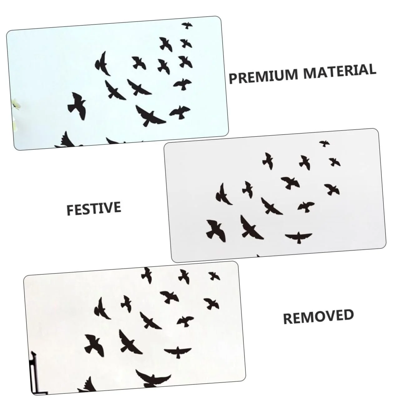 Наклейка на стіну Bird Motif самоклеюча чорно-біла, фото №7 Наклейка на стіну Bird Motif самоклеюча чорно-біла, фото №7