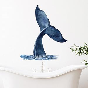 Наклейка на стіну GRAZDesign Whale Maritime 67 x 57 см Різнокольорова - Фото 1