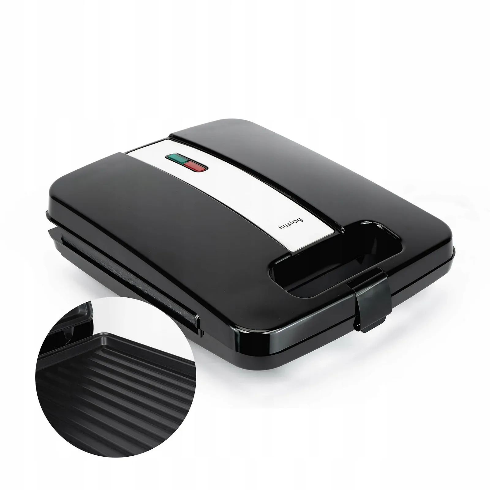Сендвічниця Huslog Для сендвічів, паніні, грилю 1400 Вт Чорний, фото №3
