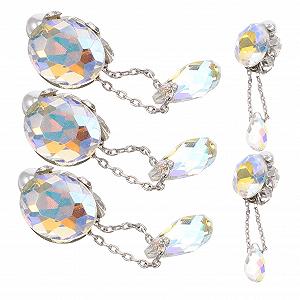 Набор украшений для ногтей 5 шт. Металлический декор для ногтей 3D Самоцветы - Фото 1