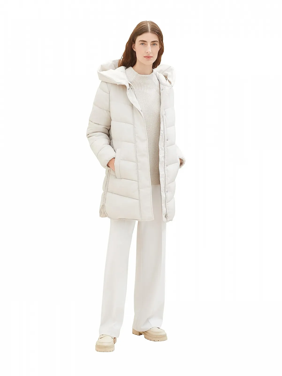 Женское стеганое пальто TOM TAILOR с капюшоном, фото №3