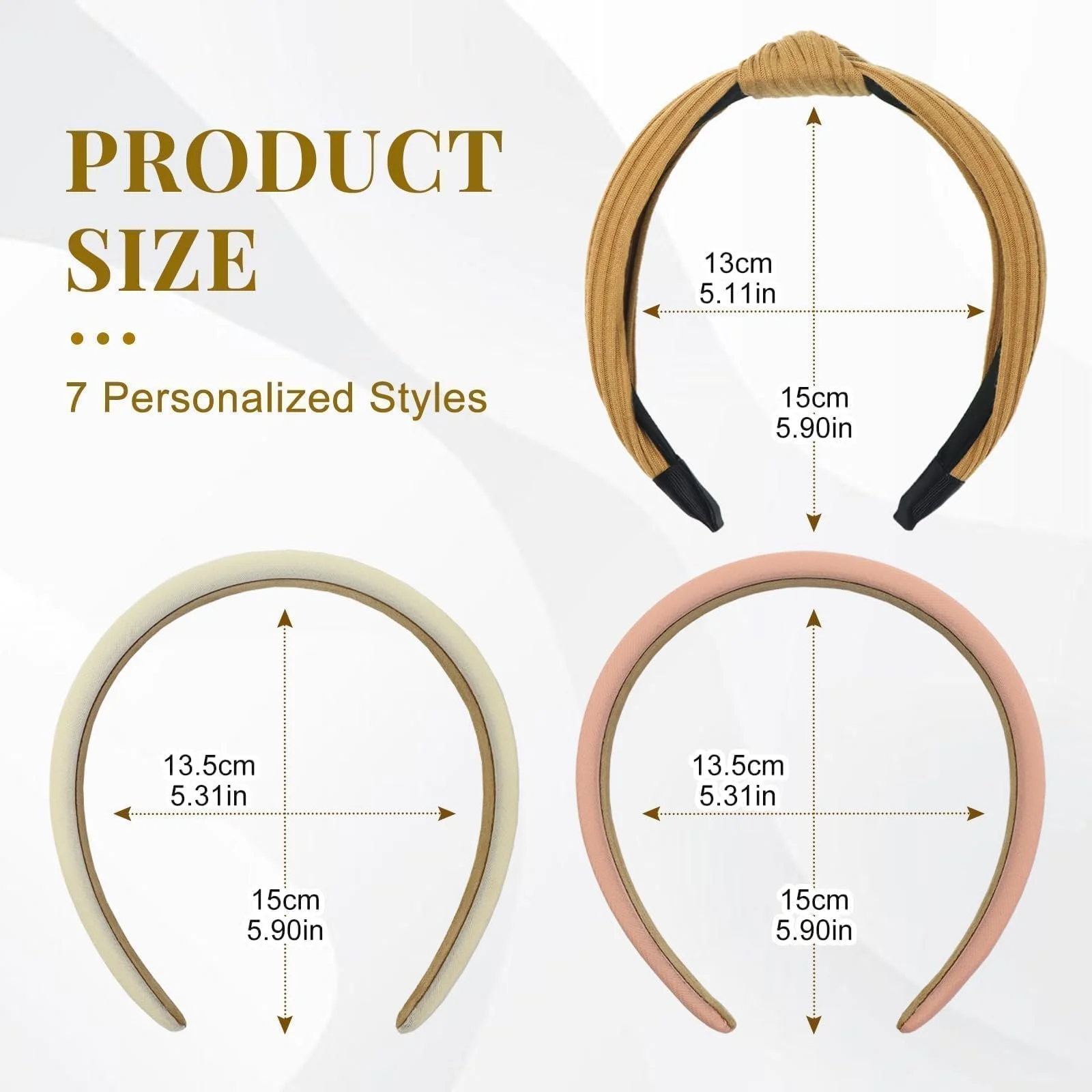 Набір жіночих обручів на голову 7 шт, фото №2
