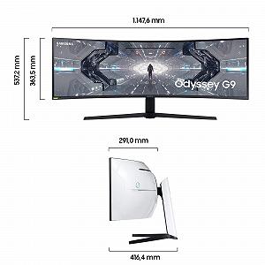 Монітор Samsung Odyssey G9 C49G94TSSP 49 дюймів VA Панель QLED Роздільна здатність DQHD AMD FreeSync Premium Pro G-Sync Сумісність Час відгуку 1 мс Кривизна 1000R Частота оновлення 240 Гц synthetic.ua - Фото 1