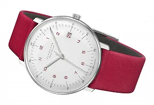 Часы Радиоуправляемые Унисекс JUNGHANS Max Bill Mega Solar 59/4325.02 Красный synthetic.ua - Фото 1