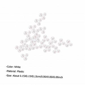 Жемчуг для ногтей, 10000 шт., украшения для ногтей, драгоценные камни, украшения для ногтей, наклейки для ногтей, пластиковые бусины, украшения для ногтей, DIY украшения для маникюра, пластиковые, белые synthetic.ua - Фото 1